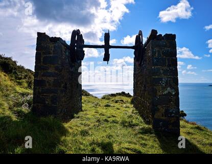 Nant Gadwen Meine Oberen Drumhouse bleibt. Stockfoto