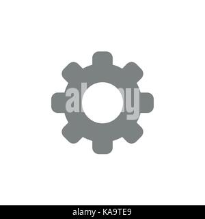 Flaches Design Stil Vector Illustration von grauen Gang Symbol auf weißem Hintergrund. Stock Vektor