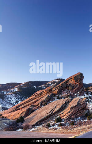 Vorspringenden Felsen, Red Rocks, Denver, Colorado, USA Stockfoto