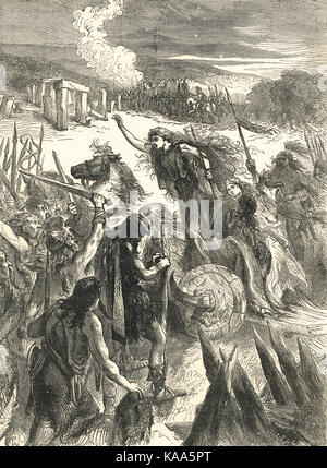 Boadicea oder Boudica im Kampf gegen die Römer circa Ad60/61 Stockfoto