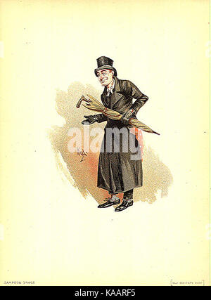 Sampson Messing 1889 Dickens Die alte Kuriositätenladen Charakter von Kyd (Joseph Clayton Clarke) Stockfoto