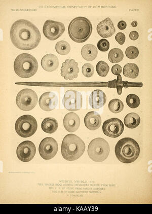 Berichte auf archäologischen und ethnologischen Sammlungen aus der Nähe von Santa Barbara, Kalifornien, und von ruiniert Pueblos von Arizona und New Mexiko, und bestimmte innere Stämme BHL 40034453 Stockfoto