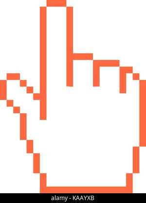 Es in allen ihren Designs verwenden. Schnelle und einfache recolorable Form. Graphical User Interface Elements Zeiger in der Form von Hand. Vector Illustration Stock Vektor