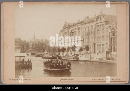 Rokin Gezicht op de Oude Turfmarkt met links het Badhuis en rechts De Nederlandsche Bank 010005000144 Stockfoto