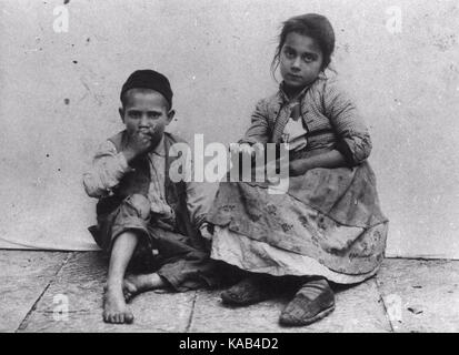 Straßenkinder Neapel 1800 Stockfoto