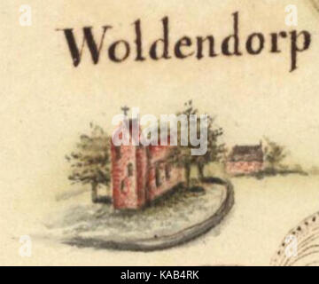 Teijsinga kerk van Woldendorp Stockfoto