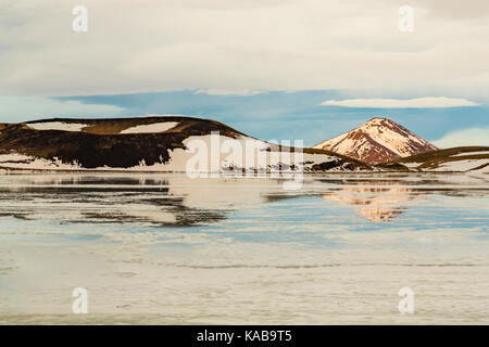 Krafla Vulkan Vom See Myvatn, Island Stockfoto