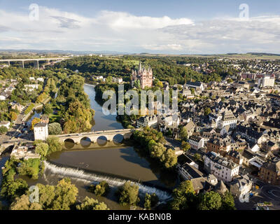 Blick über die Altstadt von Balduinstein. limburg - weilburg in Hessen, Deutschland Stockfoto