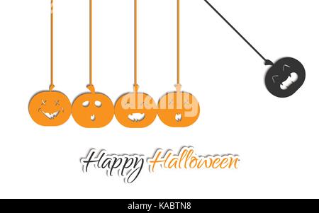 Happy Halloween. Halloween Vektor Design mit Happy Halloween-Schriftzug. Vector Illustration. Stock Vektor