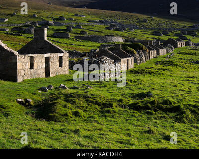 Main Street im alten Dorf, Hirta, St Kilda, Schottland Stockfoto