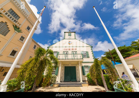 Das Court House, Philipsburg, St. Maarten Stockfoto