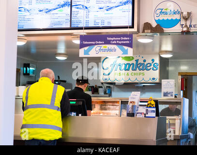 Frankie's Fish und Chips shop, Brae, Shetlandinseln, Schottland, UK Stockfoto