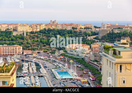 Aus der Vogelperspektive La Condamine - Monaco Stockfoto