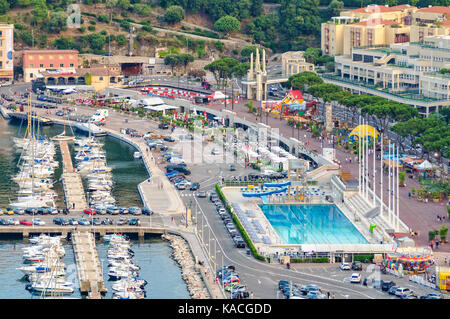 Aus der Vogelperspektive Rainier III nautische Stadion - Monaco Stockfoto