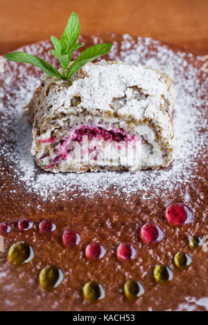 Frische Kuchen mit Puderzucker Stockfoto