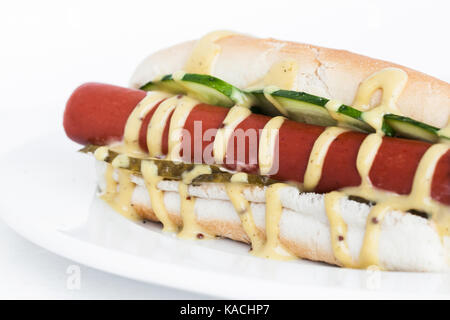 Frische leckere Hot-dog Stockfoto