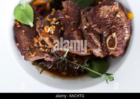 Frischen saftigen Schweinebraten Stockfoto