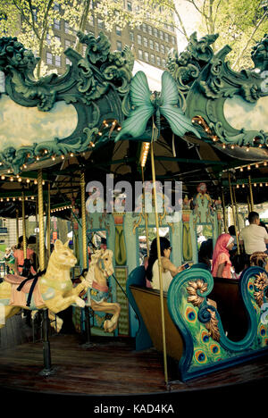 Karussell im Bryant Park in Manhattan, New York City Stockfoto