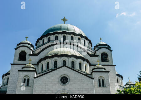 St. Sava Kathedrale und das Denkmal Karageorge Petrovitch. Stockfoto