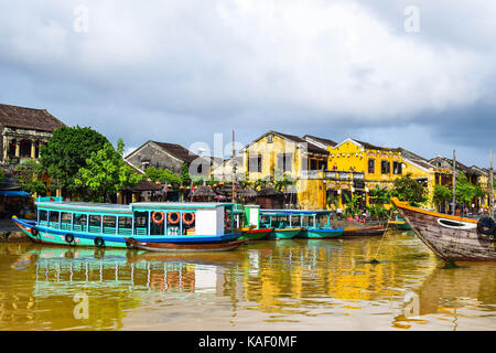 Hoi An Stadt - Höhepunkt jeder Reise nach Vietnam. Hio Eine alte Stadt ist ein UNESCO-Welterbe. Vietnam Stockfoto