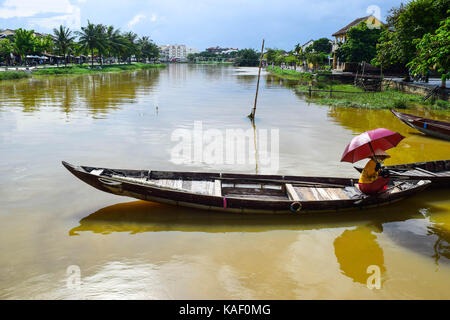 Hoi An Stadt - Höhepunkt jeder Reise nach Vietnam. Hio Eine alte Stadt ist ein UNESCO-Welterbe. Vietnam Stockfoto