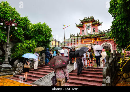 Hoi An Stadt - Höhepunkt jeder Reise nach Vietnam. Hio ein alter Tempel ein UNESCO-Welterbe. Vietnam Stockfoto