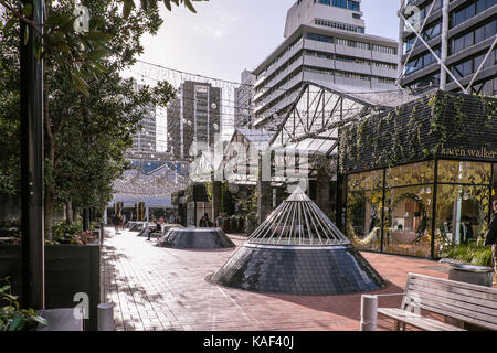 Auckland, Neuseeland, NZ-September 20, 2017: Die Menschen in den Britomart Transport und Shopping Precinct von Auckland Stockfoto