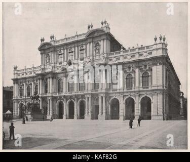 Piazza Carlo Alberto, Turin, Italien Stockfoto