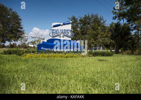 Tavares Florida City Willkommen Anmelden Stockfoto