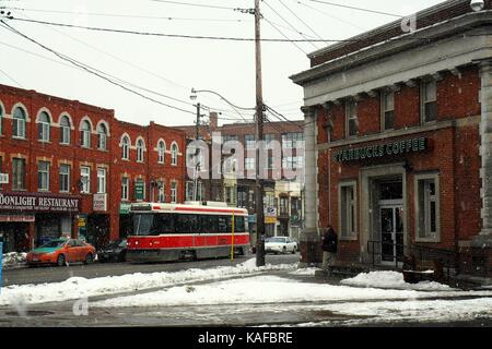 Starbucks im Winter Stockfoto