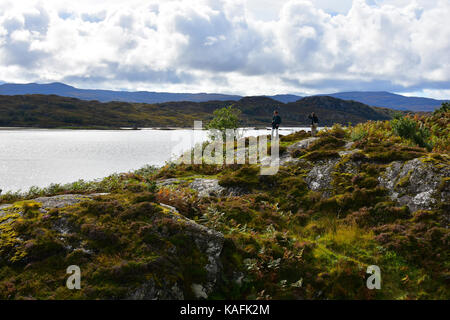 Blick vom Schloss Tioram - Ardnamurchan Halbinsel - Schottland Stockfoto