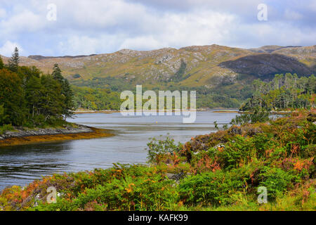 Blick vom Schloss Tioram - Ardnamurchan Halbinsel - Schottland Stockfoto