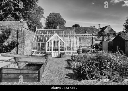 Avebury, Wiltshire, Küche, Garten, Gewächshaus Stockfoto