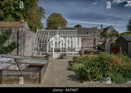 Avebury, Wiltshire, Küche, Garten, Gewächshaus Stockfoto