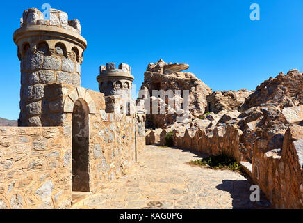 Castillitos Batterie, befestigungsanlagen von Cartagena, Provinz Murcia. Spanien Stockfoto