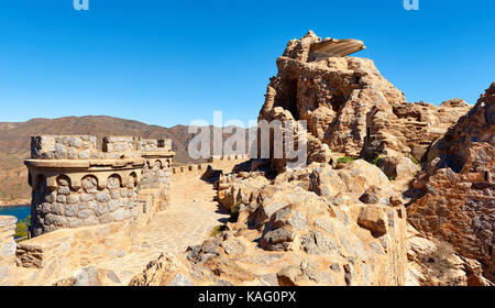 Castillitos Batterie, befestigungsanlagen von Cartagena, Provinz Murcia. Spanien Stockfoto