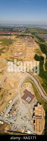 Luftaufnahmen von Redrow Entwicklung, Ebbsfleet Grün, Kent Stockfoto