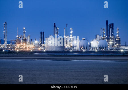 Oli, petrochemische Raffinerie in Teesmouth bei Middlesbrough, Teesside, Nordostengland. VEREINIGTES KÖNIGREICH Stockfoto