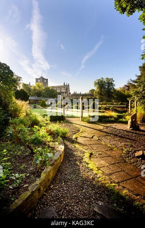 Der Sele Park in einen öffentlichen Park und Gärten in der Klosteranlage der Stadt von Hexham in Northumberland Stockfoto