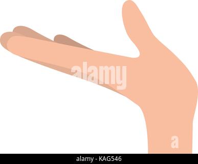 Arm hand Geste auf bunten Silhouette Stock Vektor