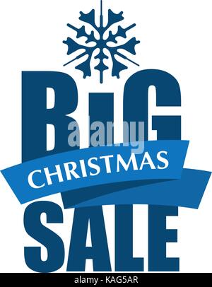 Big Christmas Sale Inschrift Stock Vektor