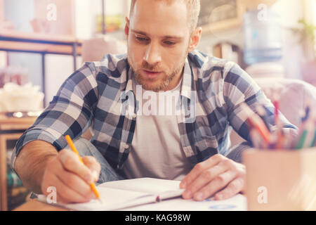 Schön und Professionell Schreiben, seine innovativen Ideen Stockfoto