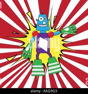 Isolierte Roboter Spielzeug Stock Vektor