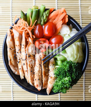 Gesunde japanische Chicken Teriyaki Stockfoto