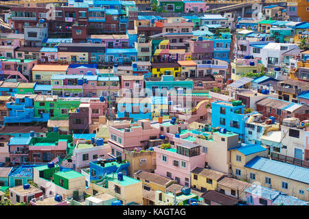 Schöne Architektur an Gamcheon Kultur Dorf in Busan, Südkorea. Stockfoto