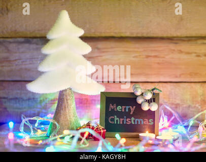 Weihnachten Grußkarten mit Mustertext Frohe Weihnachten Stockfoto