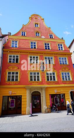 Der ehemalige Jesuit Bibliothek, historischen Gebäude in der Altstadt von Ingolstadt, Deutschland Stockfoto