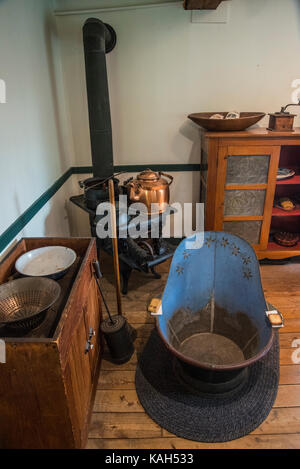 Graue Schrotmühle und Museum in Oak Brook, einem Vorort von Chicago, Illinois. Die Familie Badewanne Stockfoto