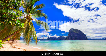 Unglaubliche Natur in Philippinen, El Nido, Palawan. Stockfoto