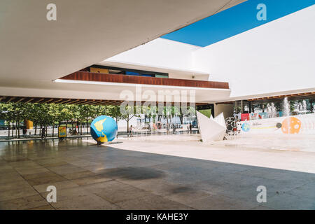 Lissabon, Portugal - 10 AUGUST, 2017: Der Pavillon des Wissens (Pavilhao do Conhecimentois oder Ciencia Viva) eine Interaktive Wissenschaft und Technologie Museu Stockfoto